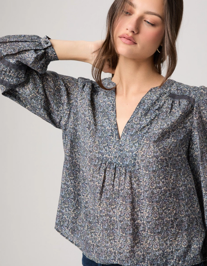 Paige > Calgary Blouse Navy Multi