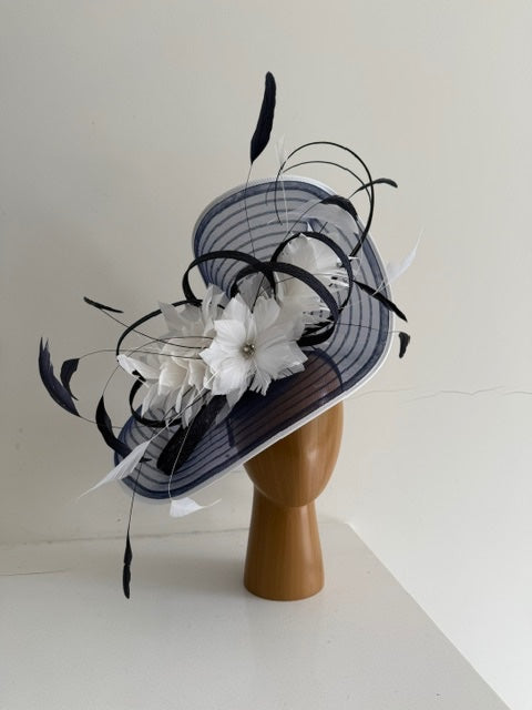 Snoxell &amp; Gwyther Navy &amp; Ivory Hat