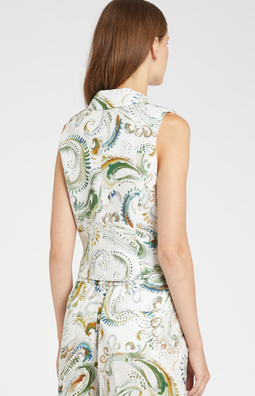 Marella > Melodia Waistcoat Optical White