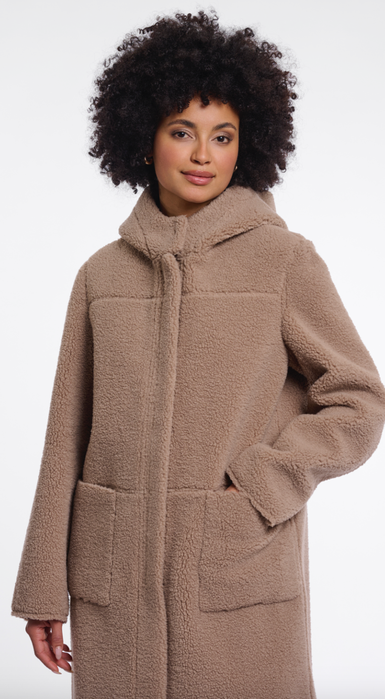 Rino &amp; Pelle | Alina reversible hooded jacket Mocha Latte