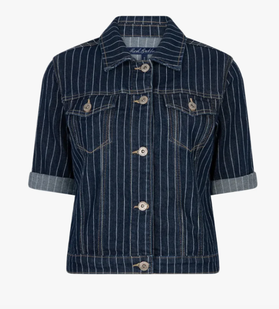 Red Button > Jackie Short Sleeve Denim Pinstripe