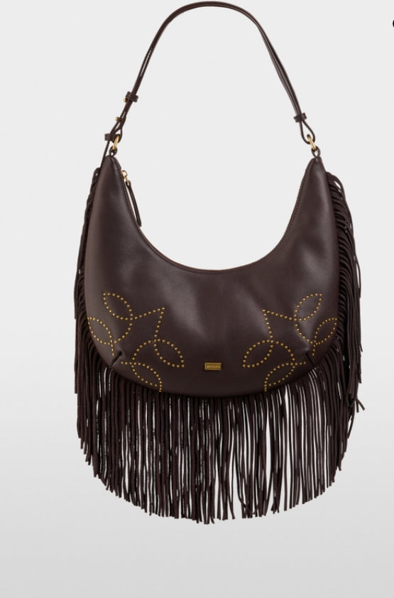 Marc Cain > AC TK.01 L19 Hobo Bag Dark Wood