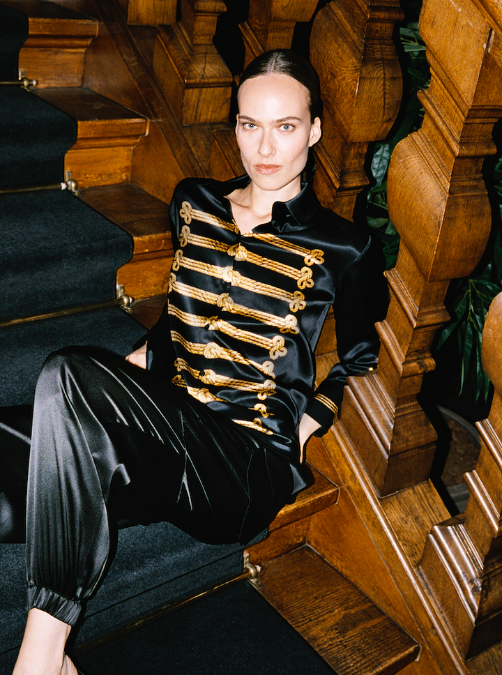 Charlotte Sparre | 3628 Silk Shirt Gold