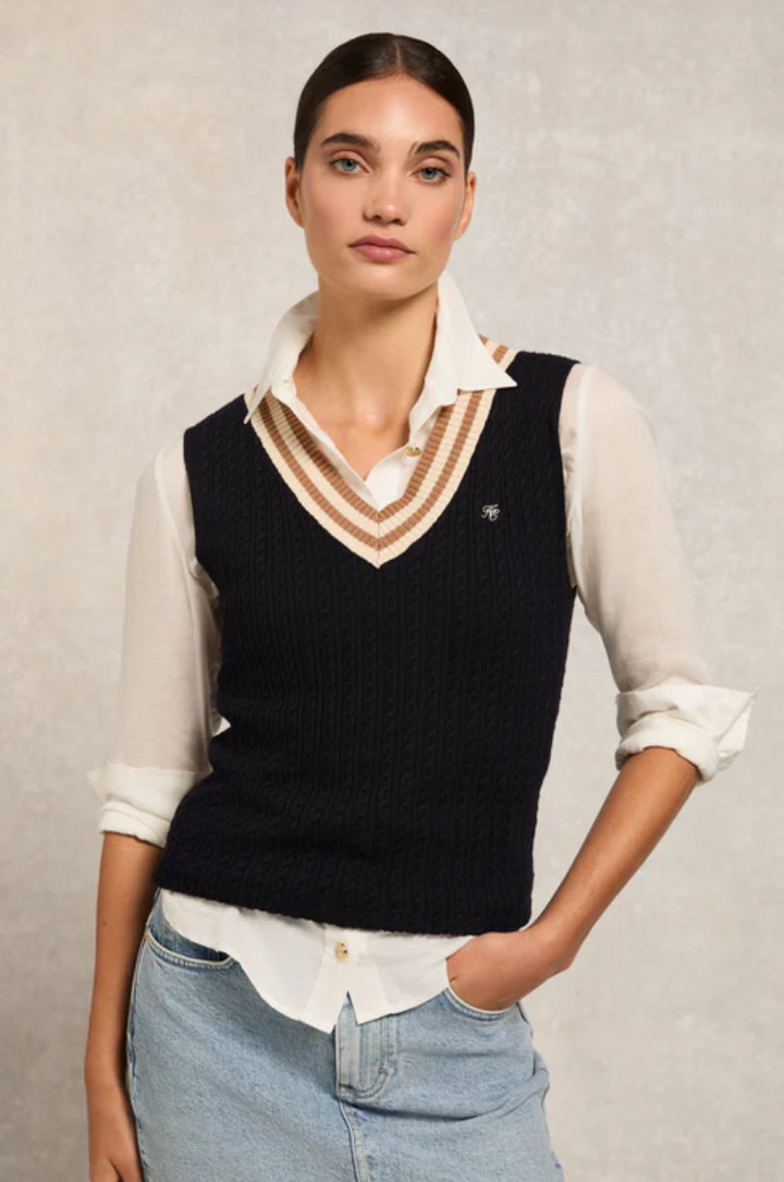 Holland Cooper > Zoe Sleeveless Tank Navy
