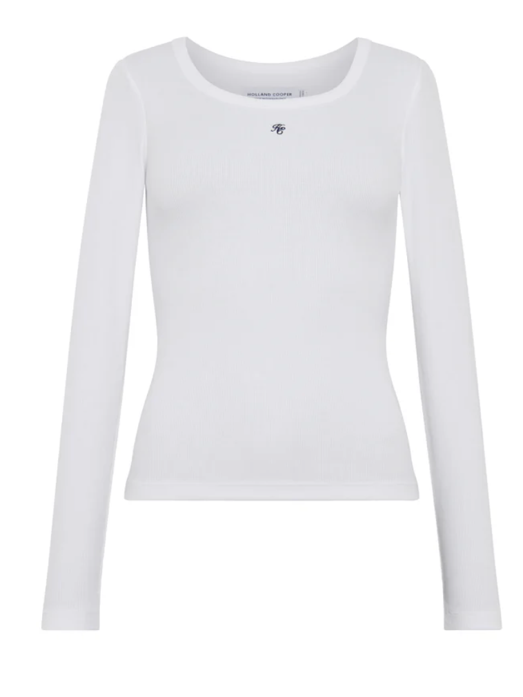 Holland Cooper > Rebecca Long Sleeve Top Natural