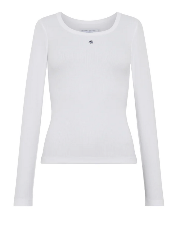 Holland Cooper > Rebecca Long Sleeve Top Natural