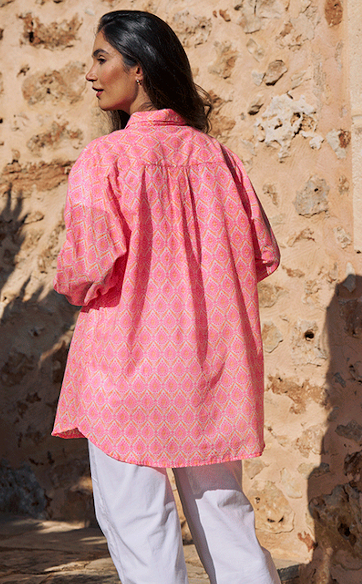 Luella > Montpellier Shirt (BF) Neon pink/orange