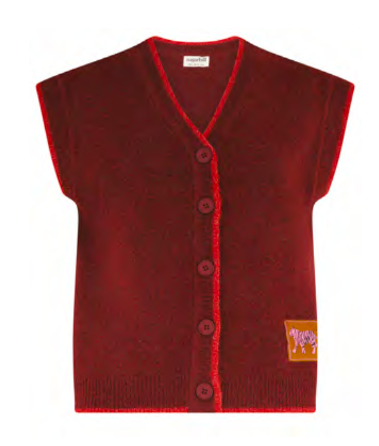 Sugarhill | Amber Knit Vest Burgundy