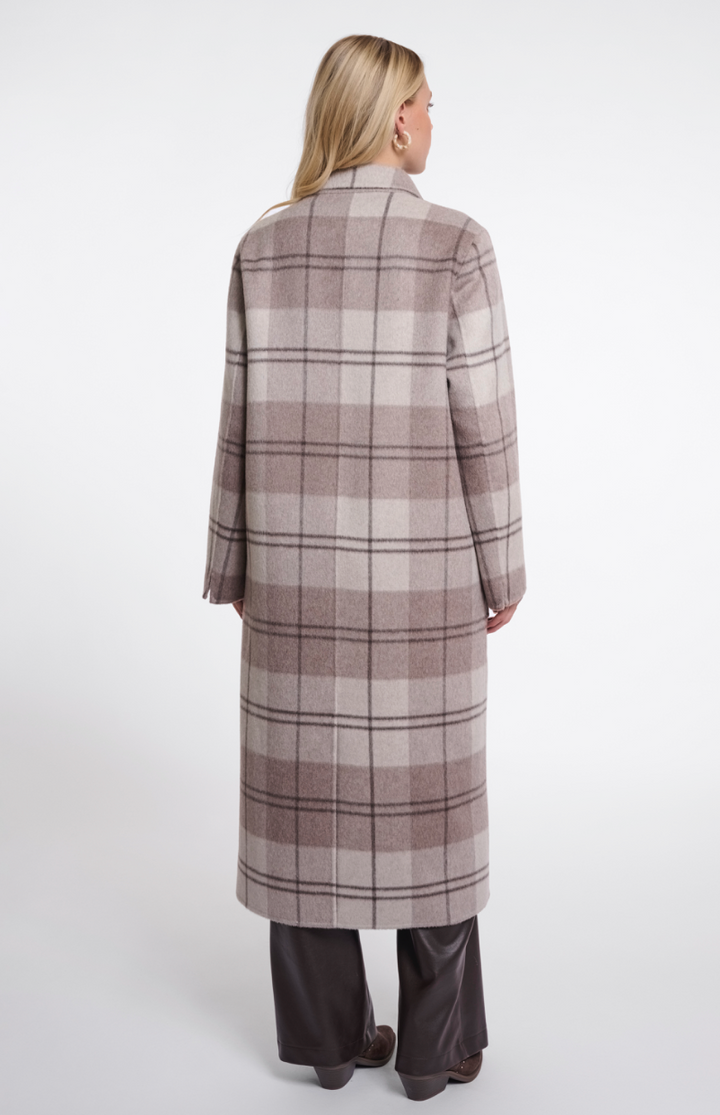 Rino &amp; Pelle | Adria reversible coat Soft Oat Check