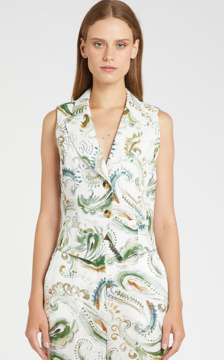 Marella > Melodia Waistcoat Optical White