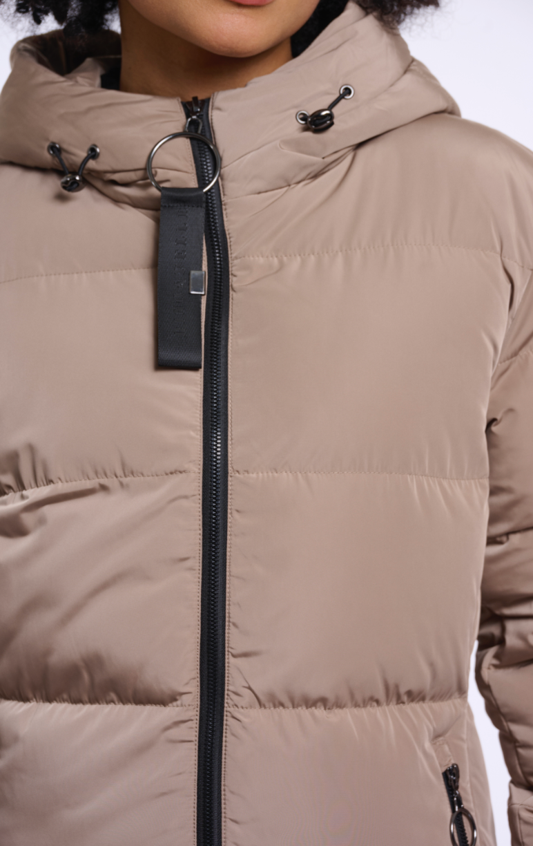 Rino &amp; Pelle | Jade long padded hooded coat Toffee