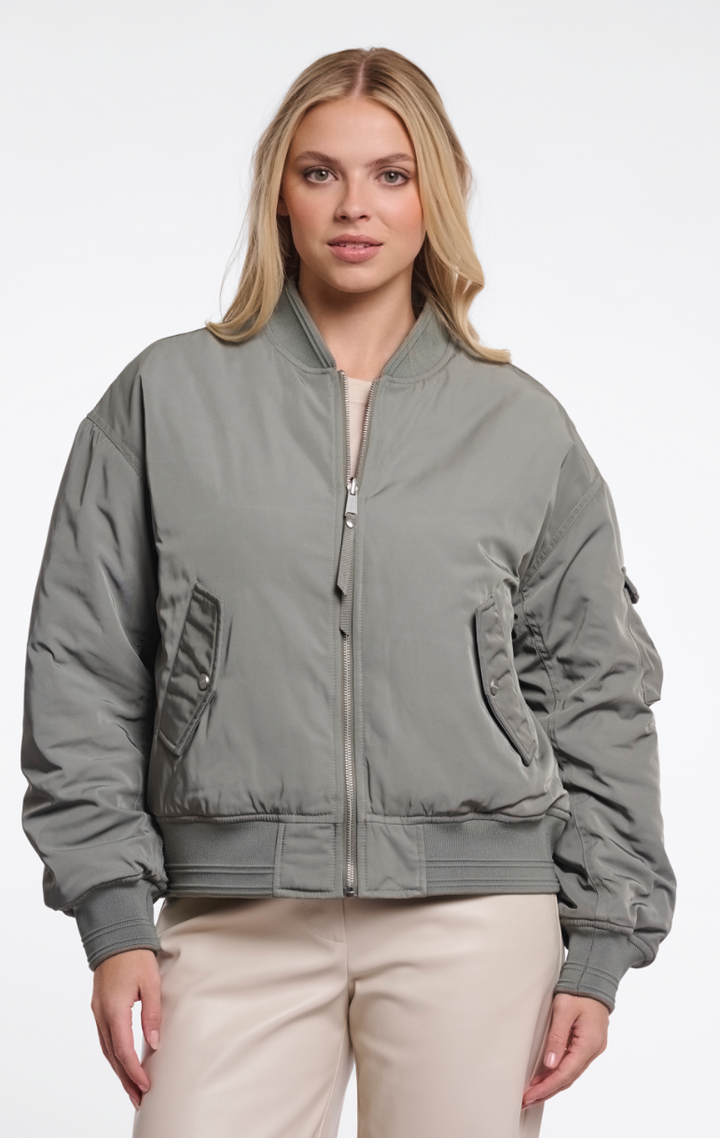 Rino &amp; Pelle | Djenna bomber jacket Misty Basil and Pink