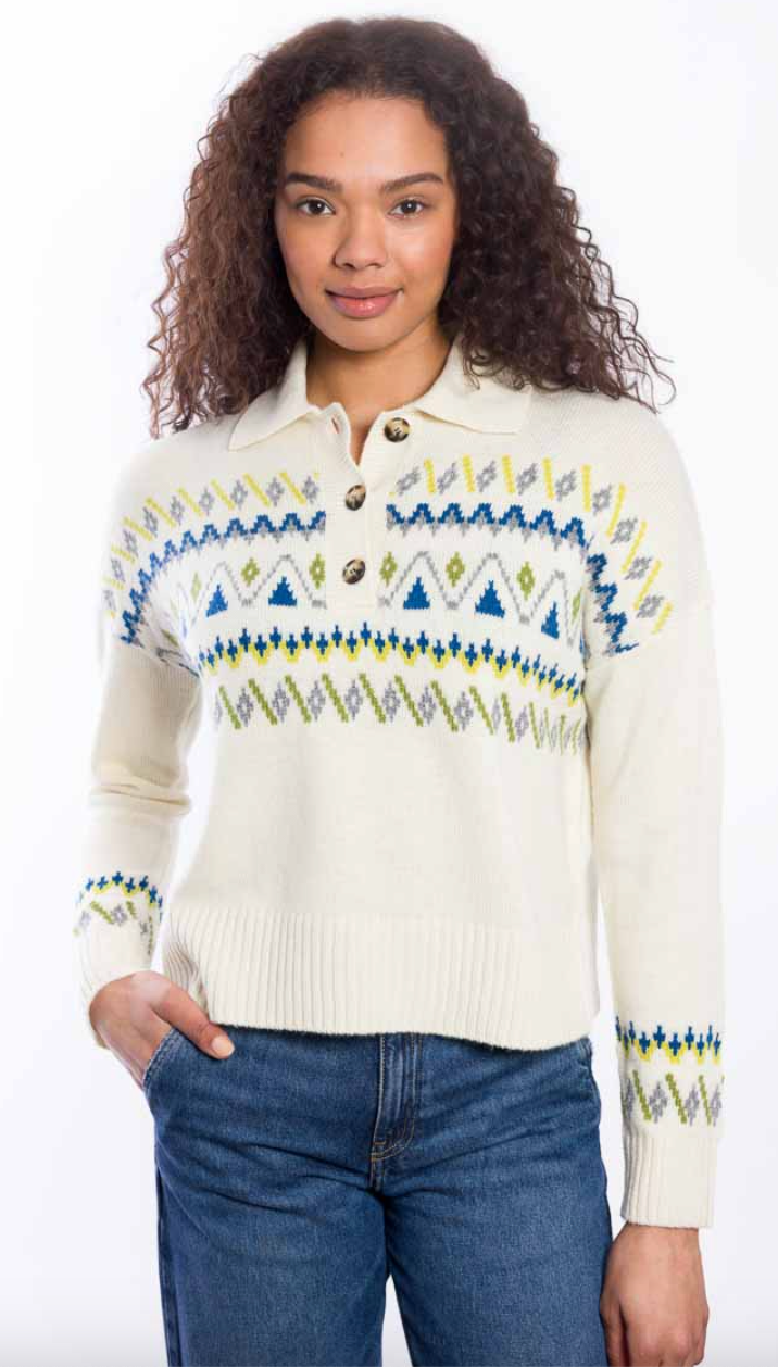 &amp;Isla | Fairisle Knit Ivory