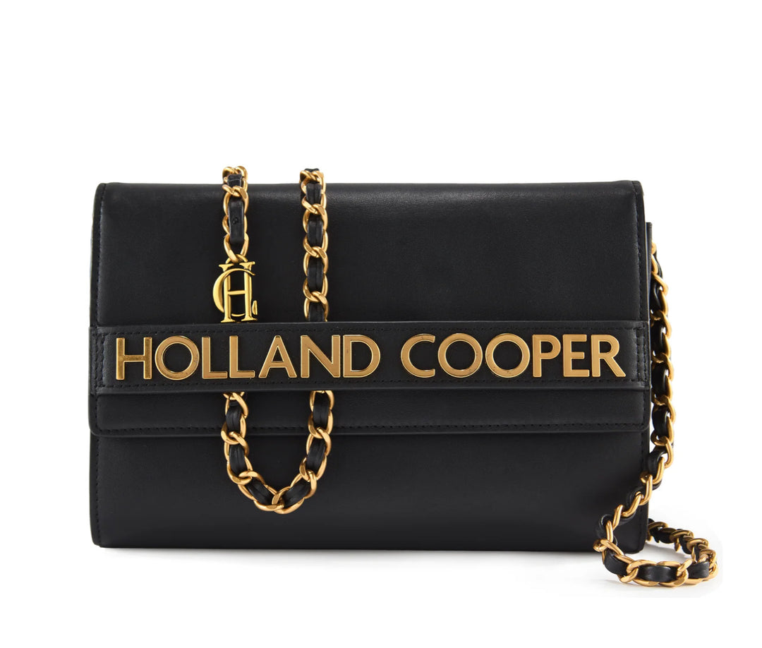 Holland Cooper \  Abbot Clutch Bag Black Croc