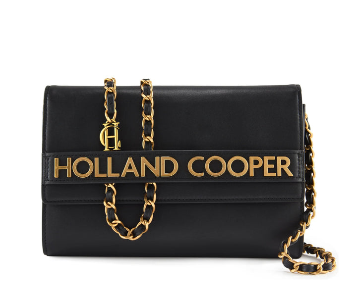 Holland Cooper \  Abbot Clutch Bag Black Croc