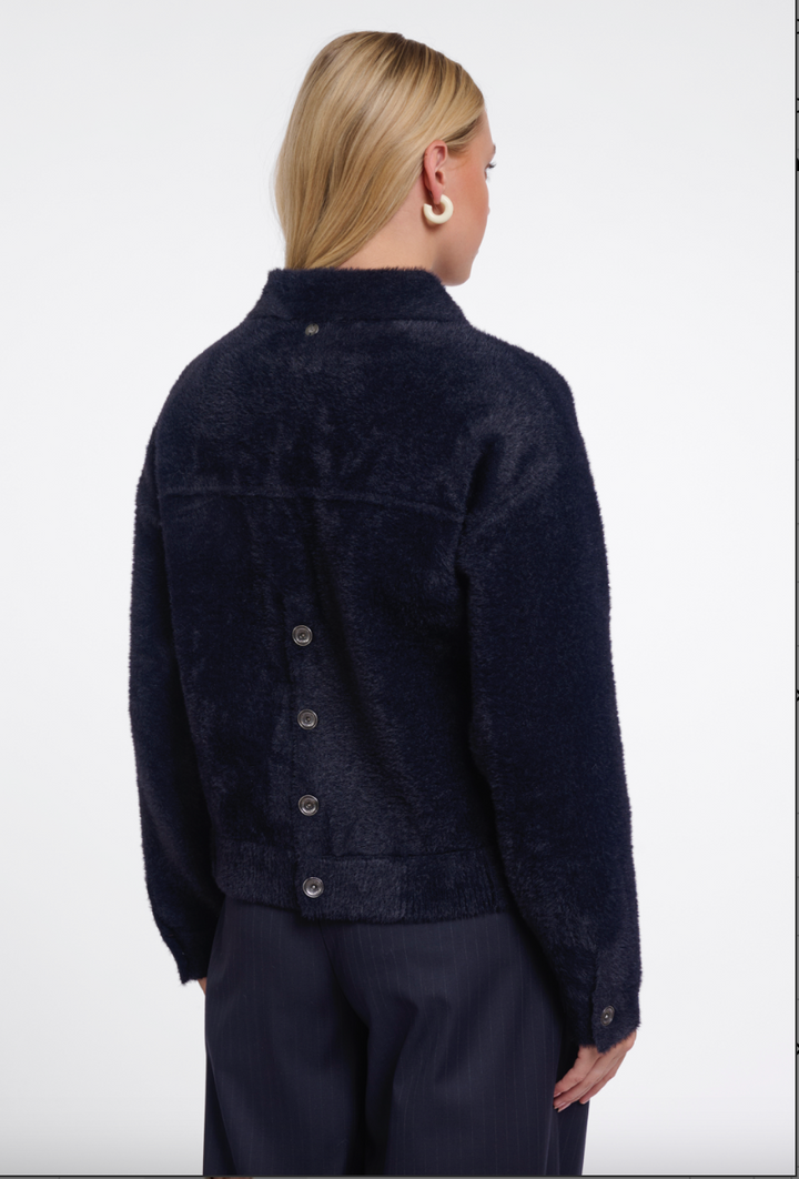 Rino &amp; Pelle | Bubbly boxy jacket Dark Navy