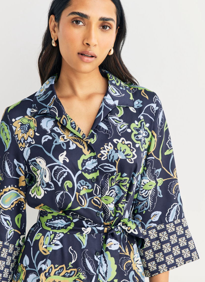 Emme > Folgore Dress Blue Flower