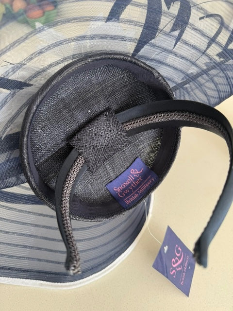 Snoxell &amp; Gwyther Navy &amp; Ivory Hat