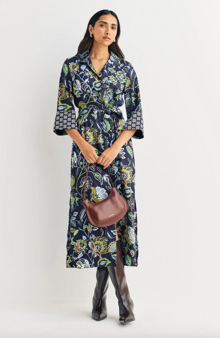 Emme > Folgore Dress Blue Flower