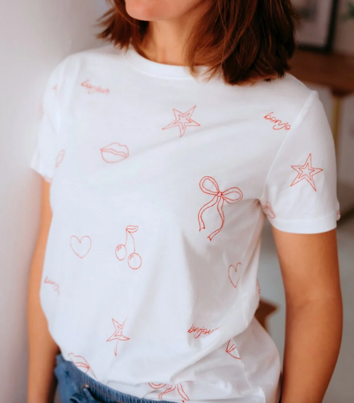 Sugarhill > T1071 Maggie T Shirt Embroidery