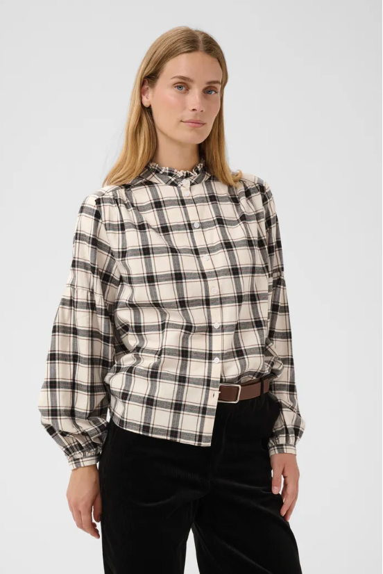 Part Two | Samilla Shirt Navy &amp; Mole Check