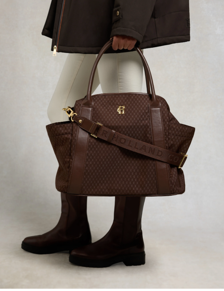 Holland Cooper | Cheltenham Tote Bag Chocolate Monogram