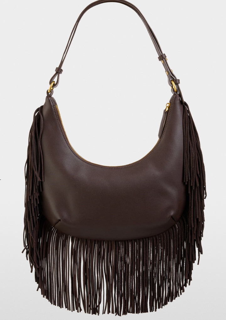Marc Cain > AC TK.01 L19 Hobo Bag Dark Wood