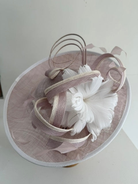 Snoxell &amp; Gwyther Dusky Lilac &amp; Ivory Hat