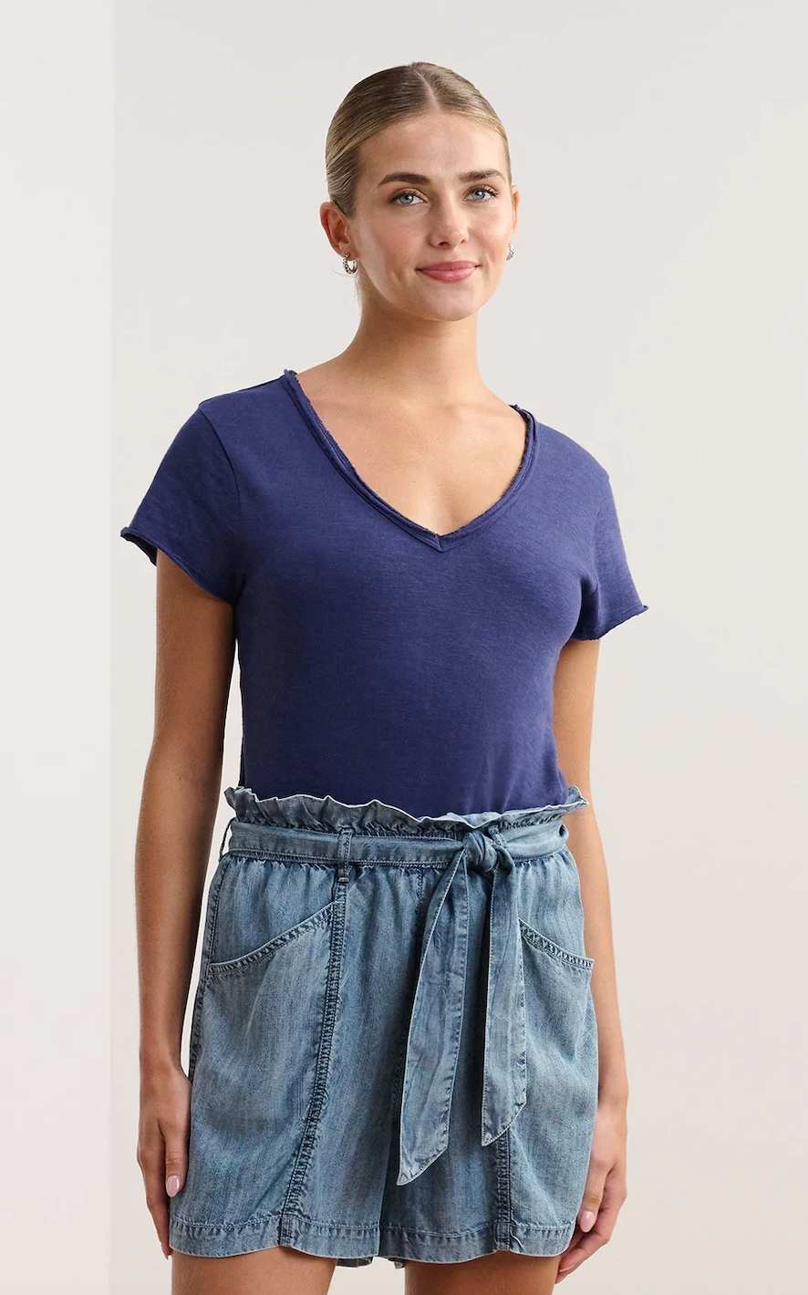 Hatley > Sadie V Neck Tee Blue