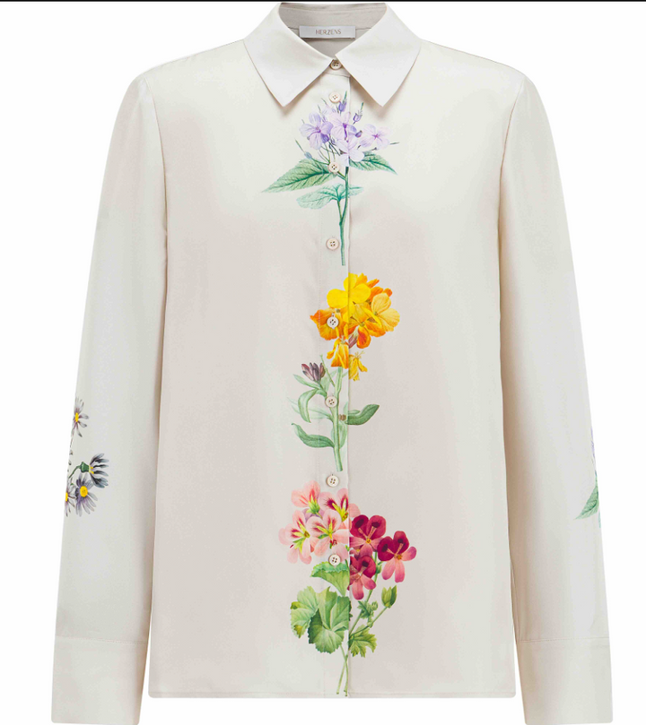 Herzens Angelegenheit | 6183 Silk Blouse Limestone
