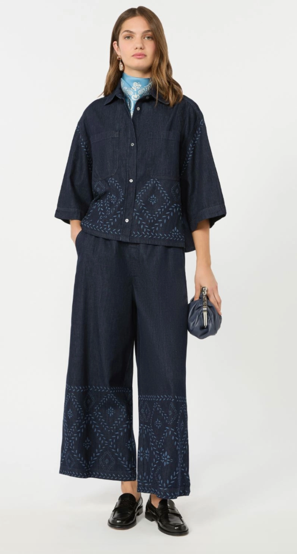 Weekend Max Mara | Lampada Trousers Navy Denim
