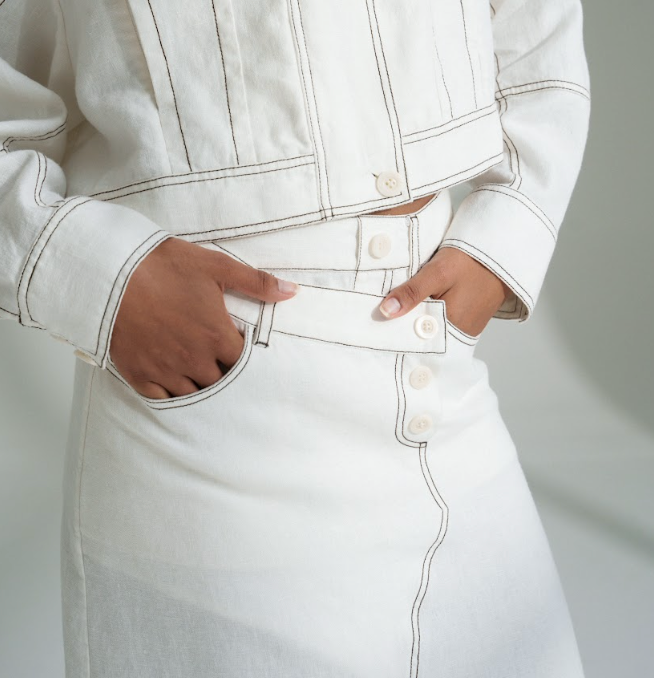 Lilly Pilly > Jax Skirt Ivory