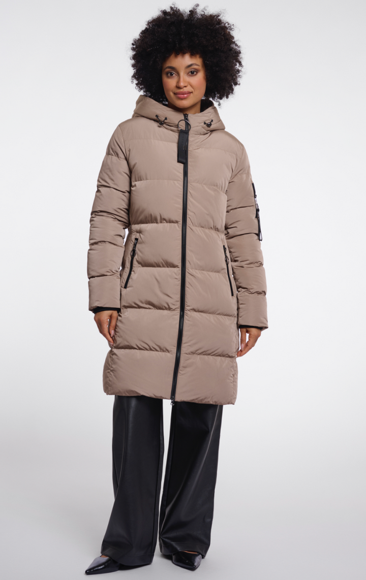 Rino &amp; Pelle | Jade long padded hooded coat Toffee