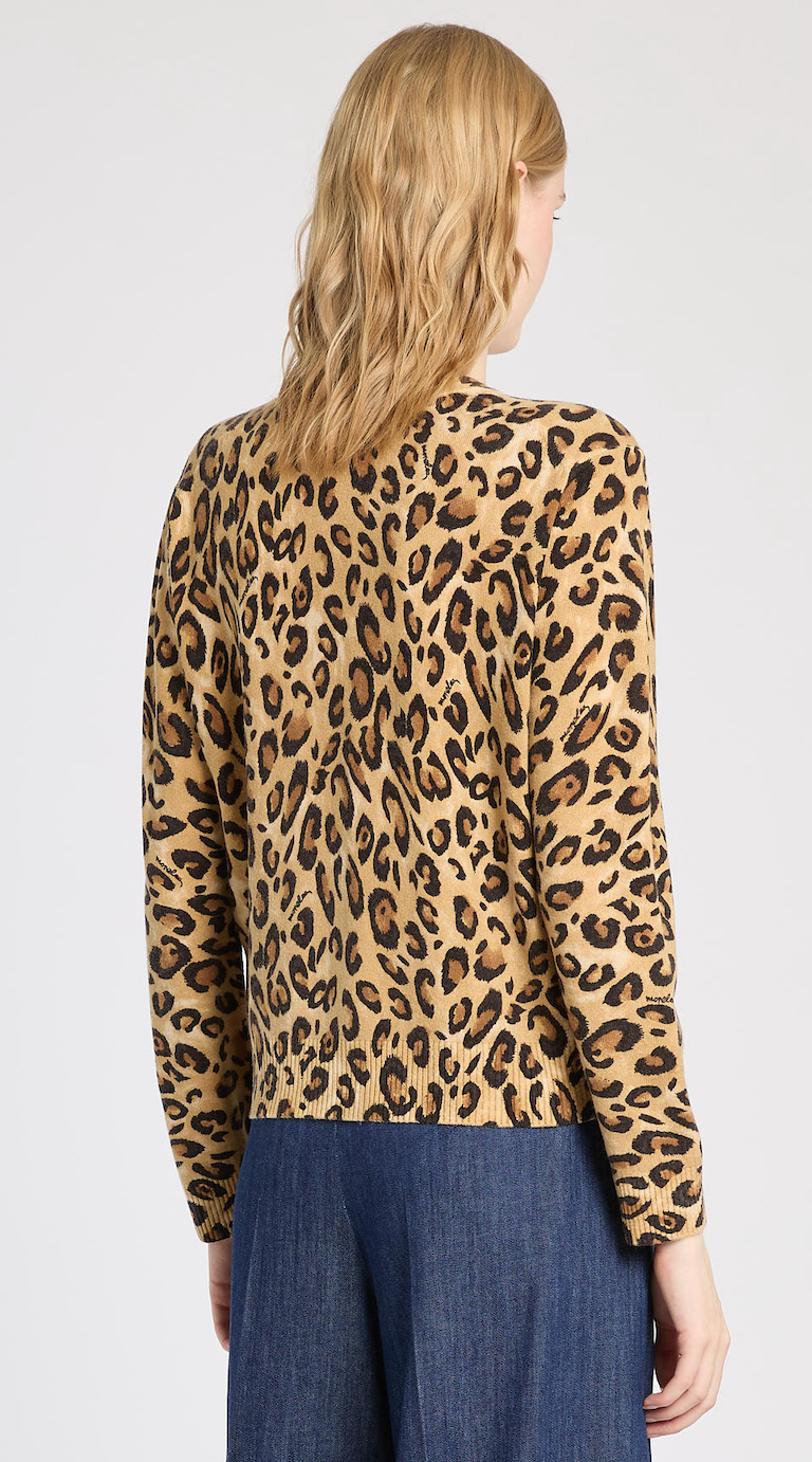Marella | Marmo Cardigan Beige Spotted