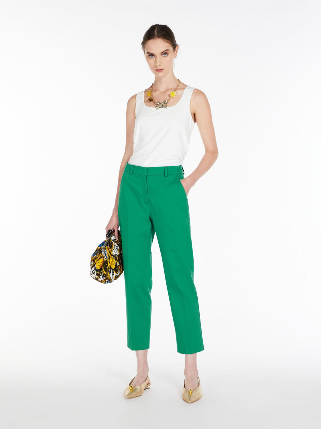 Weekend Max Mara Gineceo Long Trouser Green