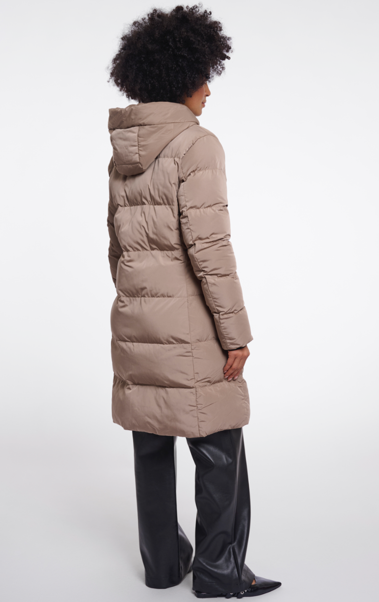 Rino &amp; Pelle | Jade long padded hooded coat Toffee
