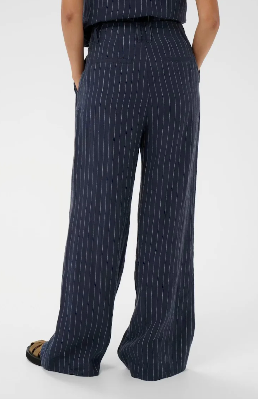 Part Two > Allya Trouser Blue Night pinstripe