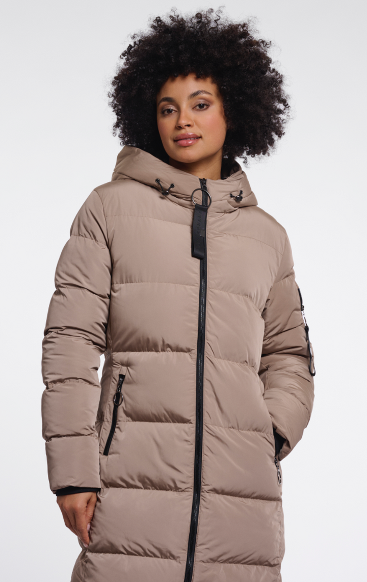 Rino &amp; Pelle | Jade long padded hooded coat Toffee