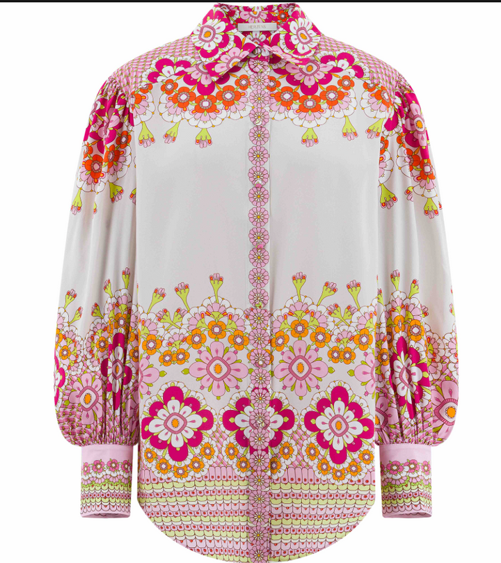 Herzens Angelegenheit | 6079 Silk Blouse Pink Multi
