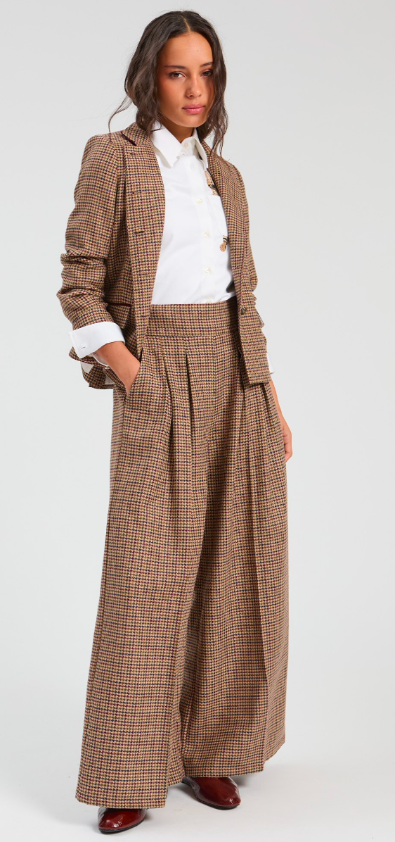 Vilagallo | 33899 Trousers Pata de Gallo Burdeos