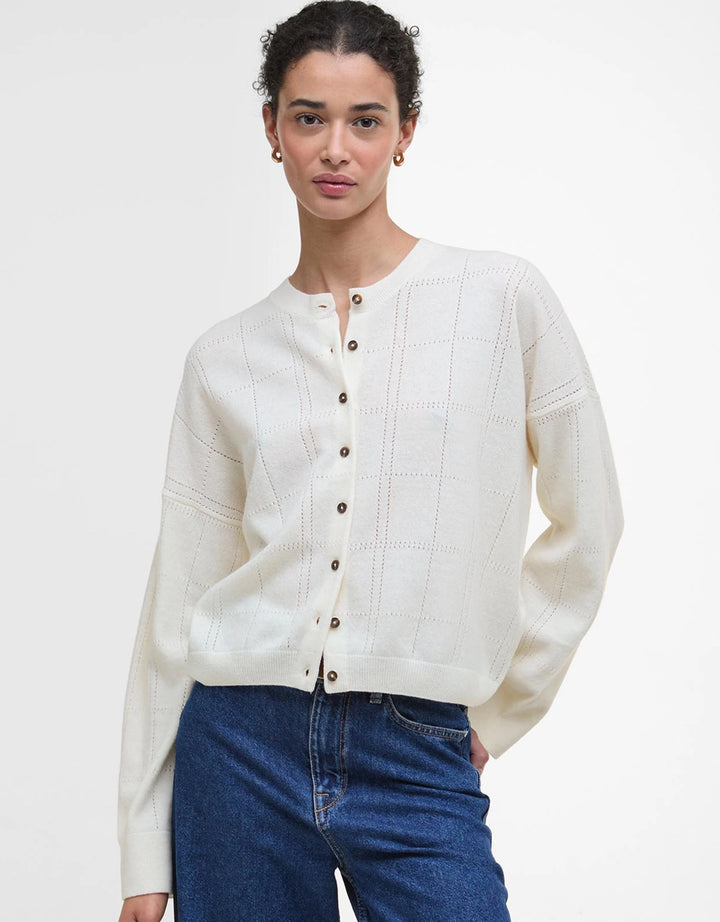 Barbour \  LKN1663 Blakely Cardigan  White