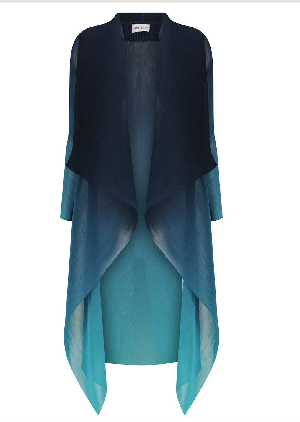 Alquema | Collare Coat / Estrella Dress Blue To Peacock