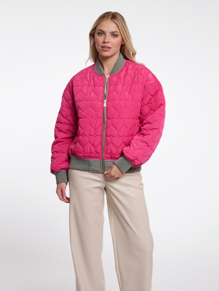 Rino &amp; Pelle | Djenna bomber jacket Misty Basil and Pink
