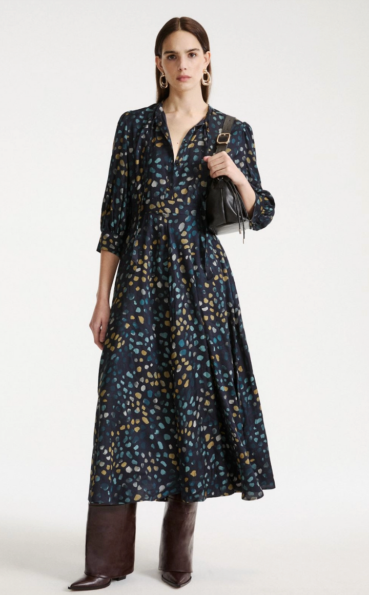 Marella | Fulcro Dress Navy Pebbles