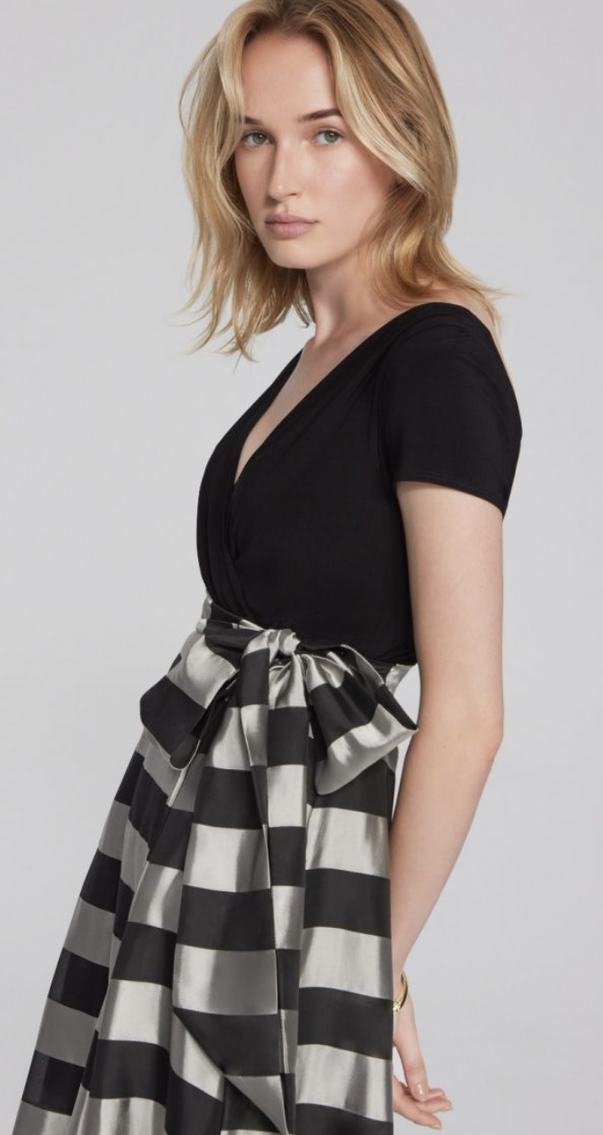 Joseph Ribkoff :  Dress 241748 Black/Silver
