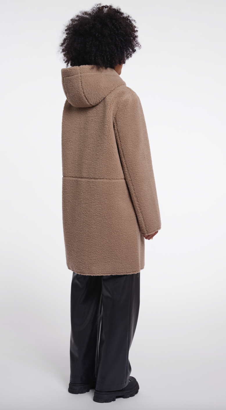 Rino &amp; Pelle | Alina reversible hooded jacket Mocha Latte