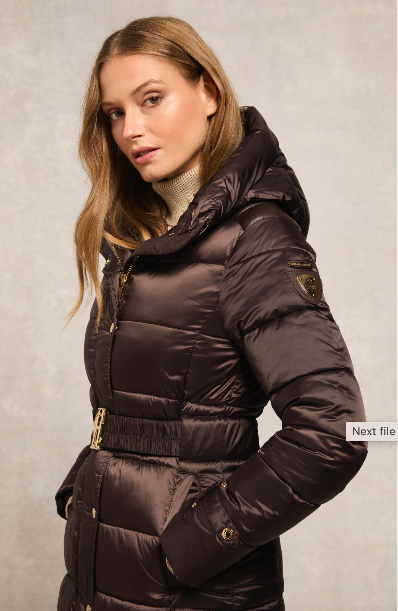 Holland Cooper | Arosa Coat Heraldic Chocolate
