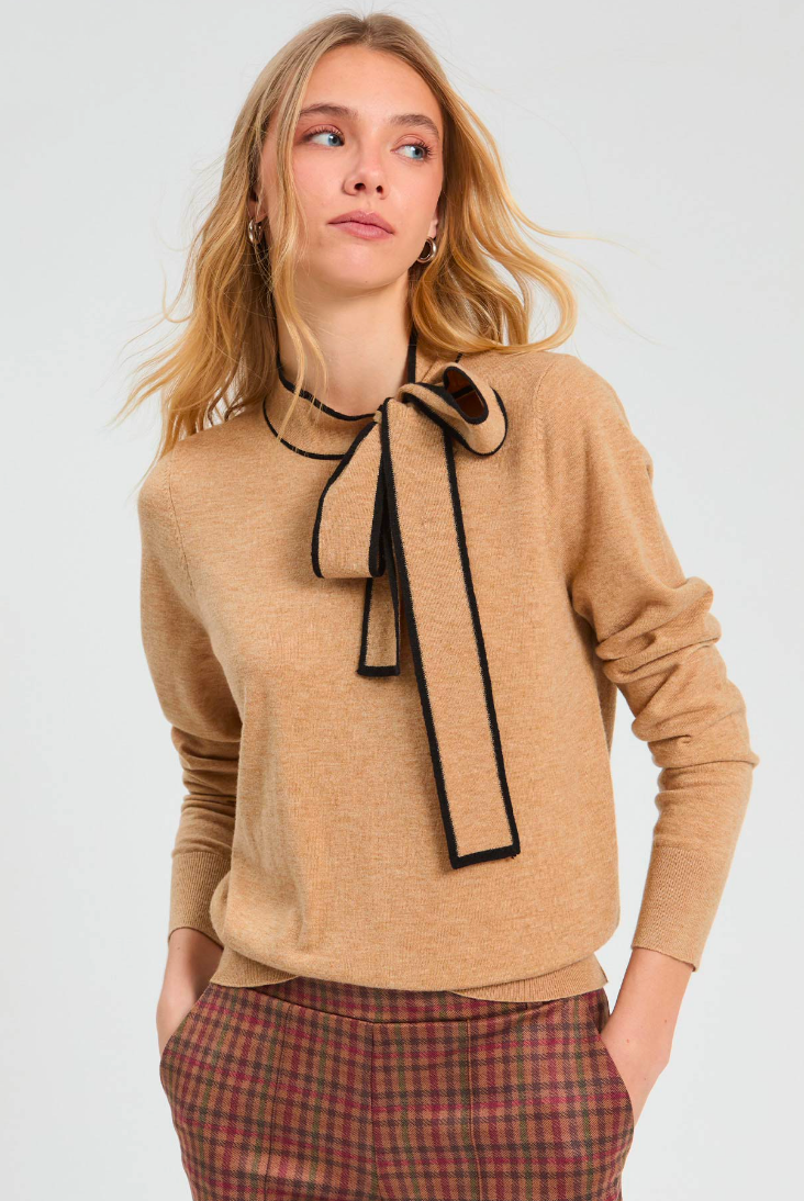 Vilagallo | 33977 Jumper Beige &amp; Black
