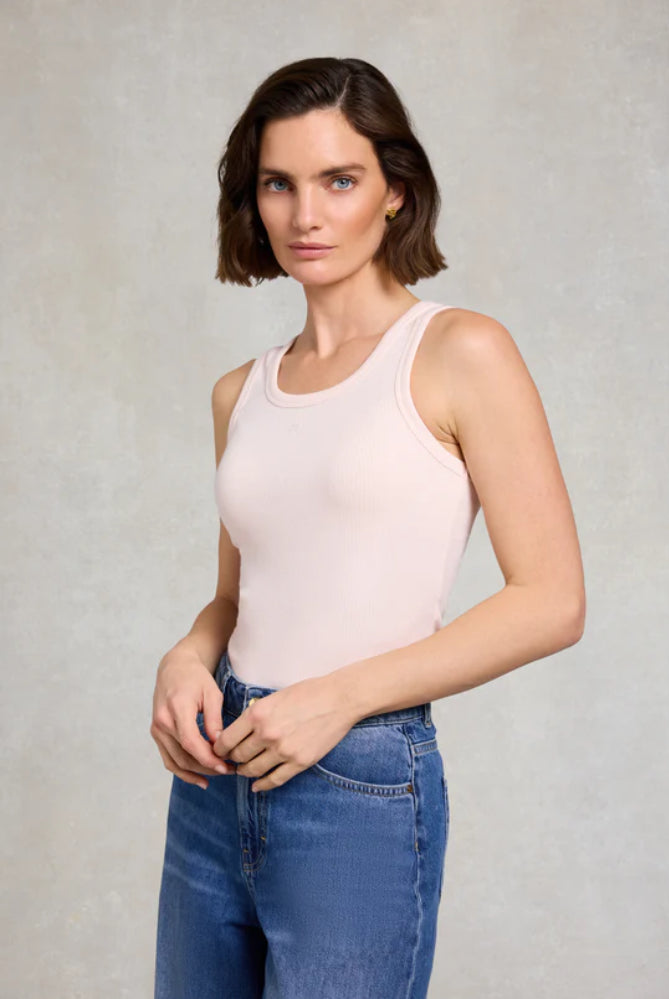 Holland Cooper > Rebecca Rib Tank Pale pink
