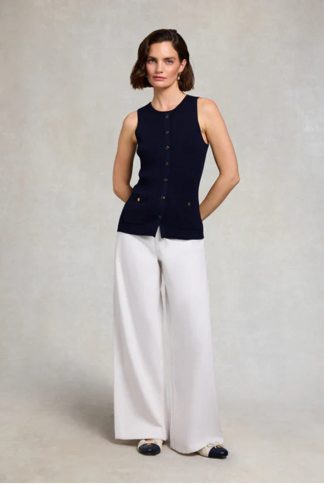 Holland Cooper >  Aubrey Knitted Tank Navy